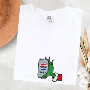 Embroidered Diet Pepsi Grinch T-shirt grinchmas xmas christmas